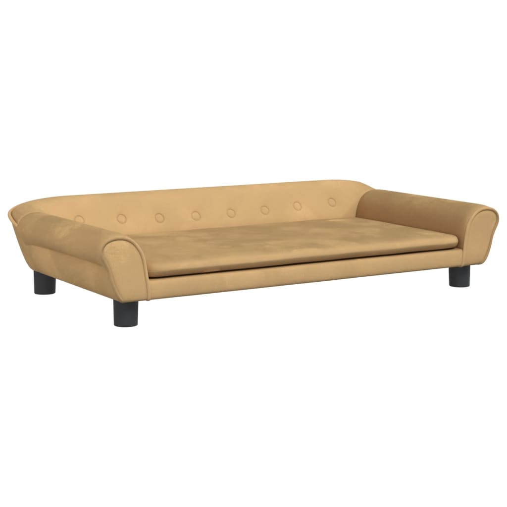 sofa til børn 100x50x26 cm velour brun