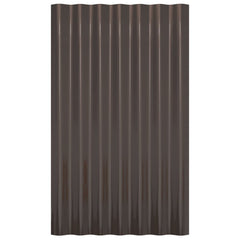 tagplader 12 stk. 60x36 cm pulverlakeret stål brun