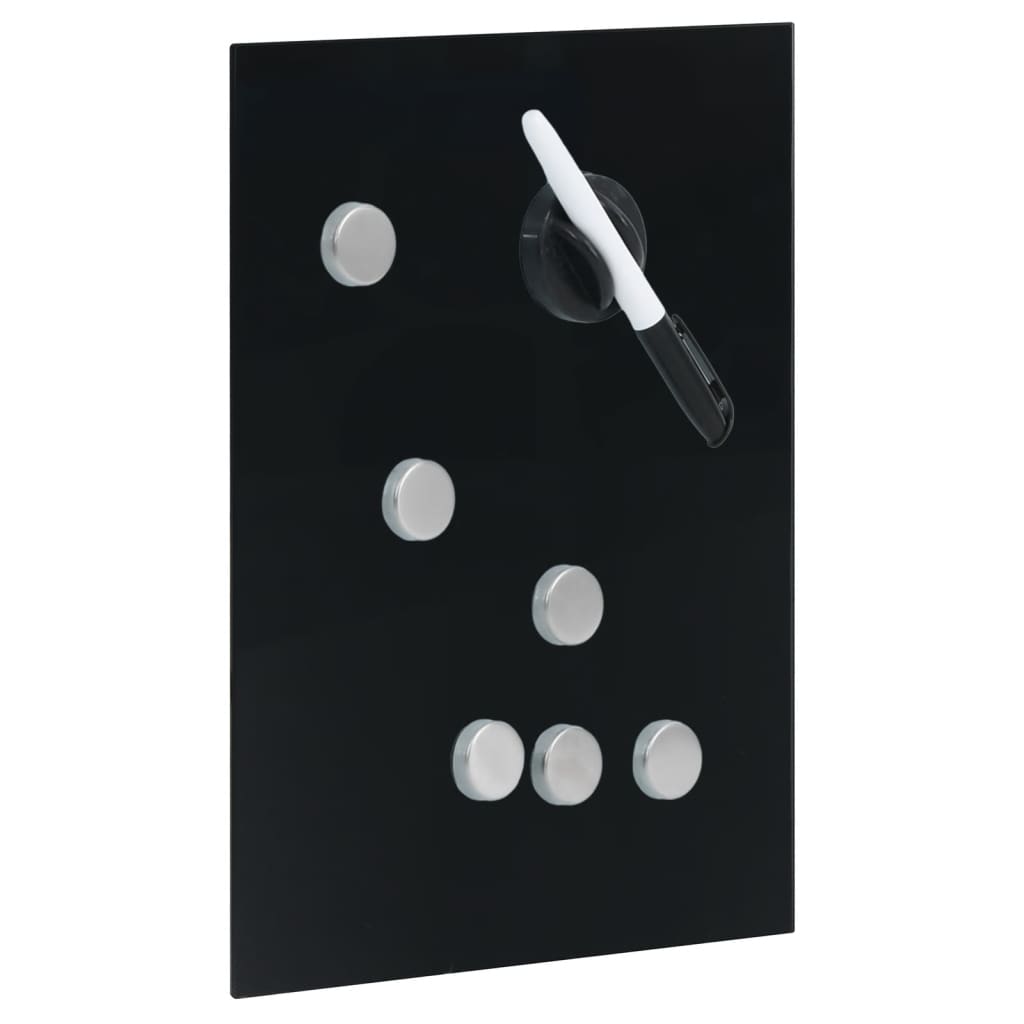 nøgleskab med magnetisk tavle 30x20x5,5 cm sort