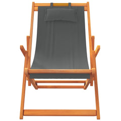 foldbare strandstole 2 stk. stof grå