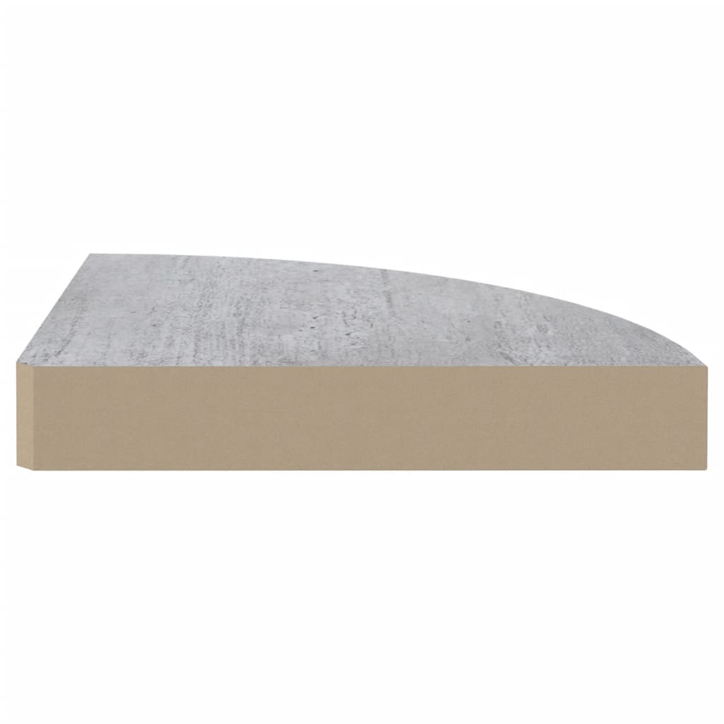 hjørnehylder 2 stk. 35x35x3,8 cm MDF betongrå