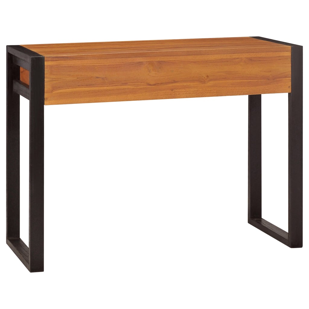 skrivebord med 2 skuffer 100x40x75 cm teaktræ
