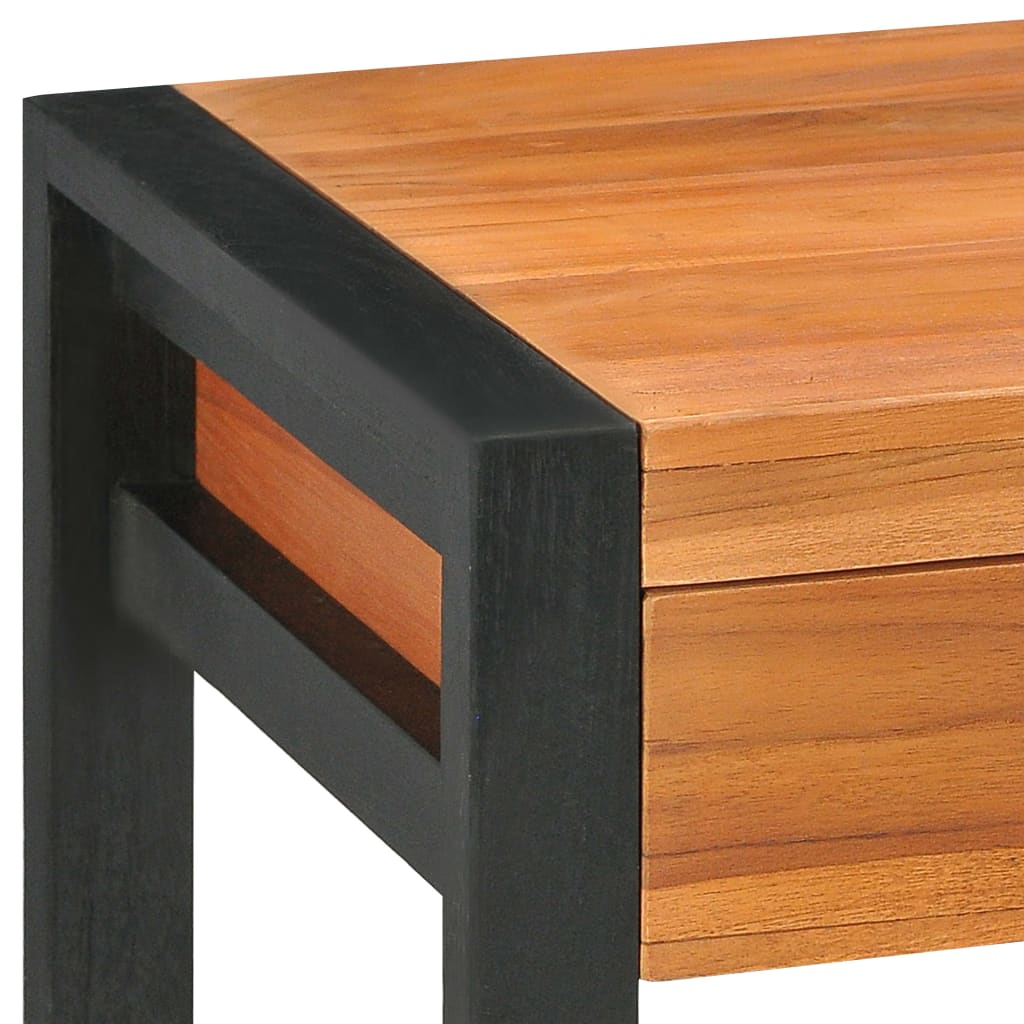 skrivebord med 2 skuffer 100x40x75 cm teaktræ