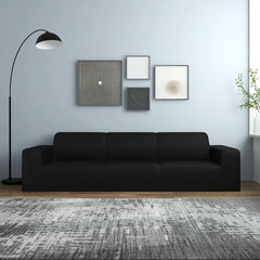 elastisk 4-personers sofabetræk polyesterjersey grå