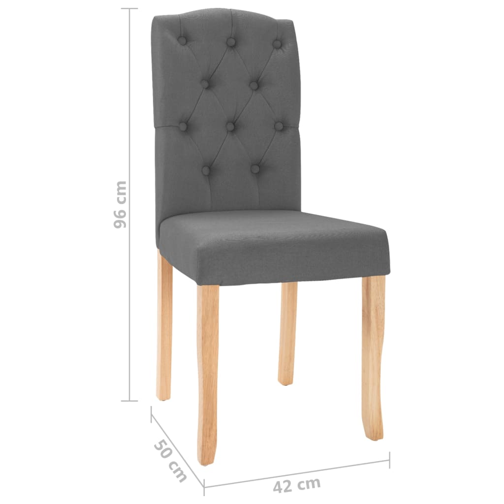 spisebordsstole 4 stk. stof mørkegrå