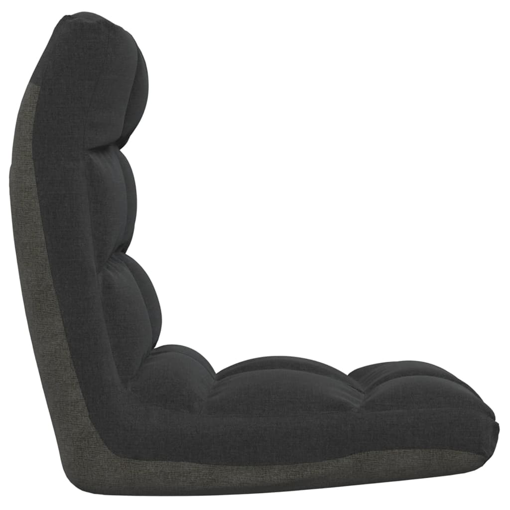 foldbar gulvstol stof sort
