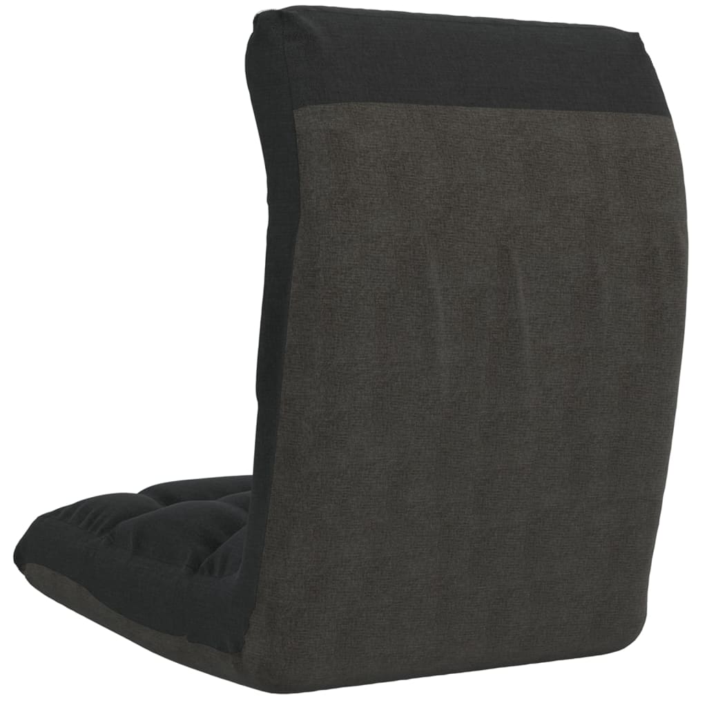 foldbar gulvstol stof sort