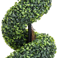 kunstig buksbom med krukke 100 cm spiralformet grøn