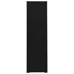 arkivskab 90x46x164 cm stål sort