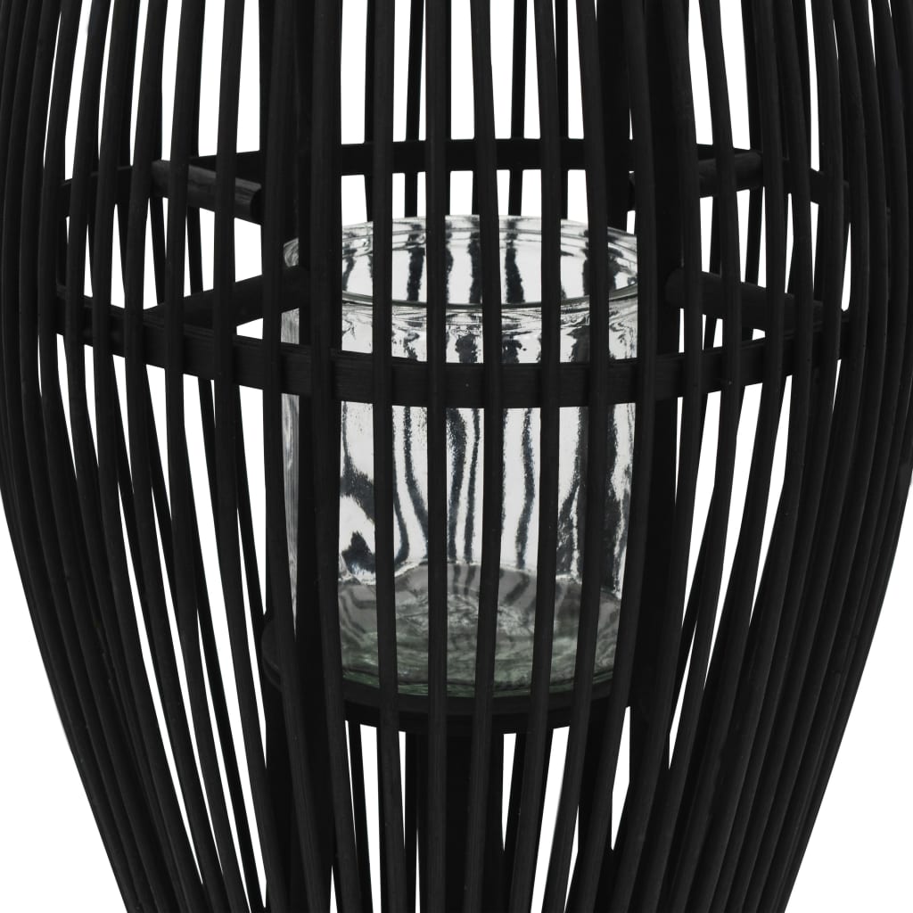hængende lanterneholder bambus 95 cm sort