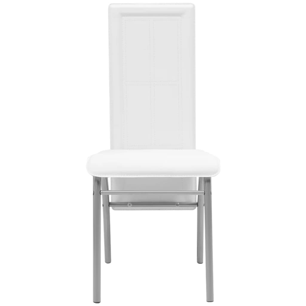 spisebordsstole 6 stk. kunstlæder hvid