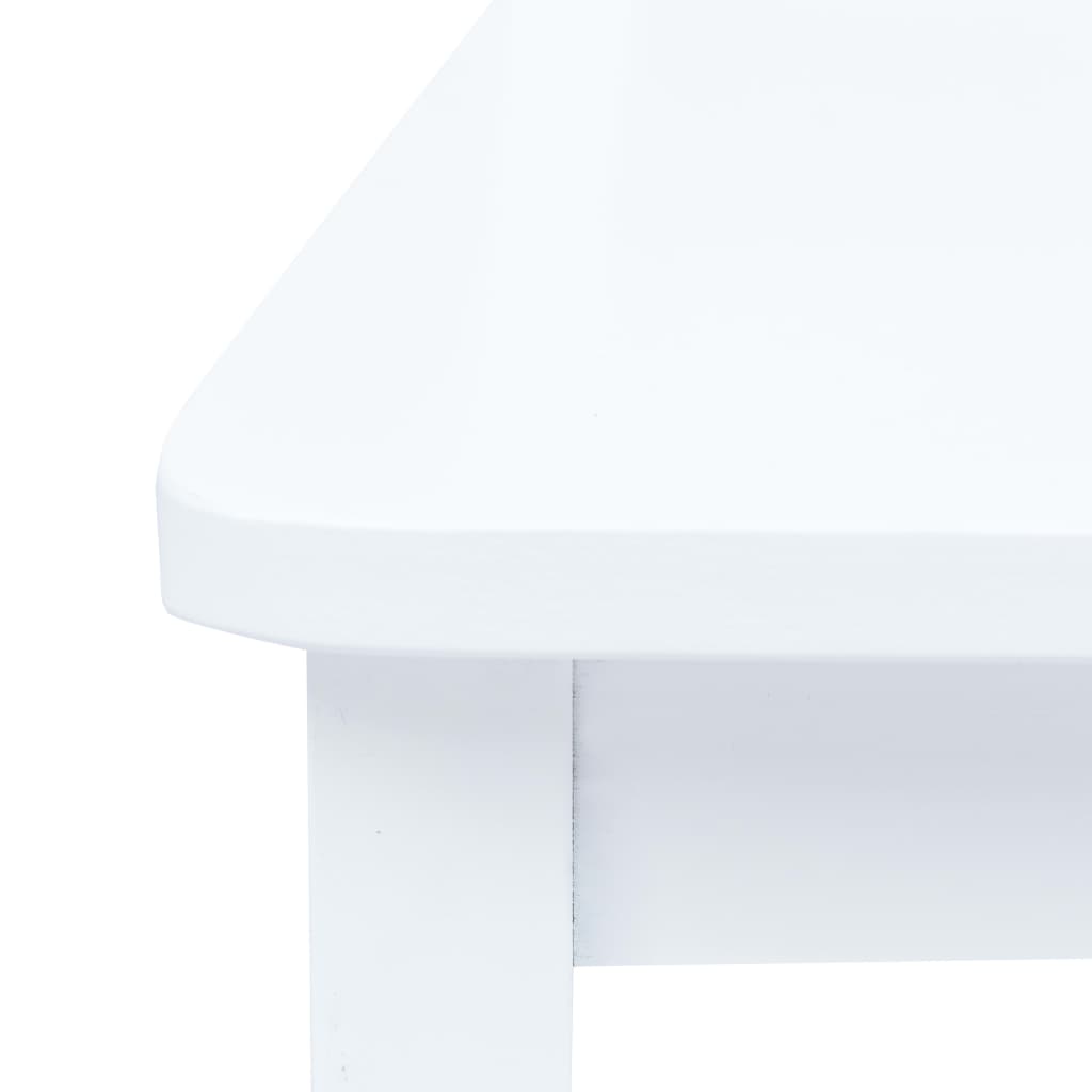 spisebordssæt i 5 dele massivt gummitræ hvid