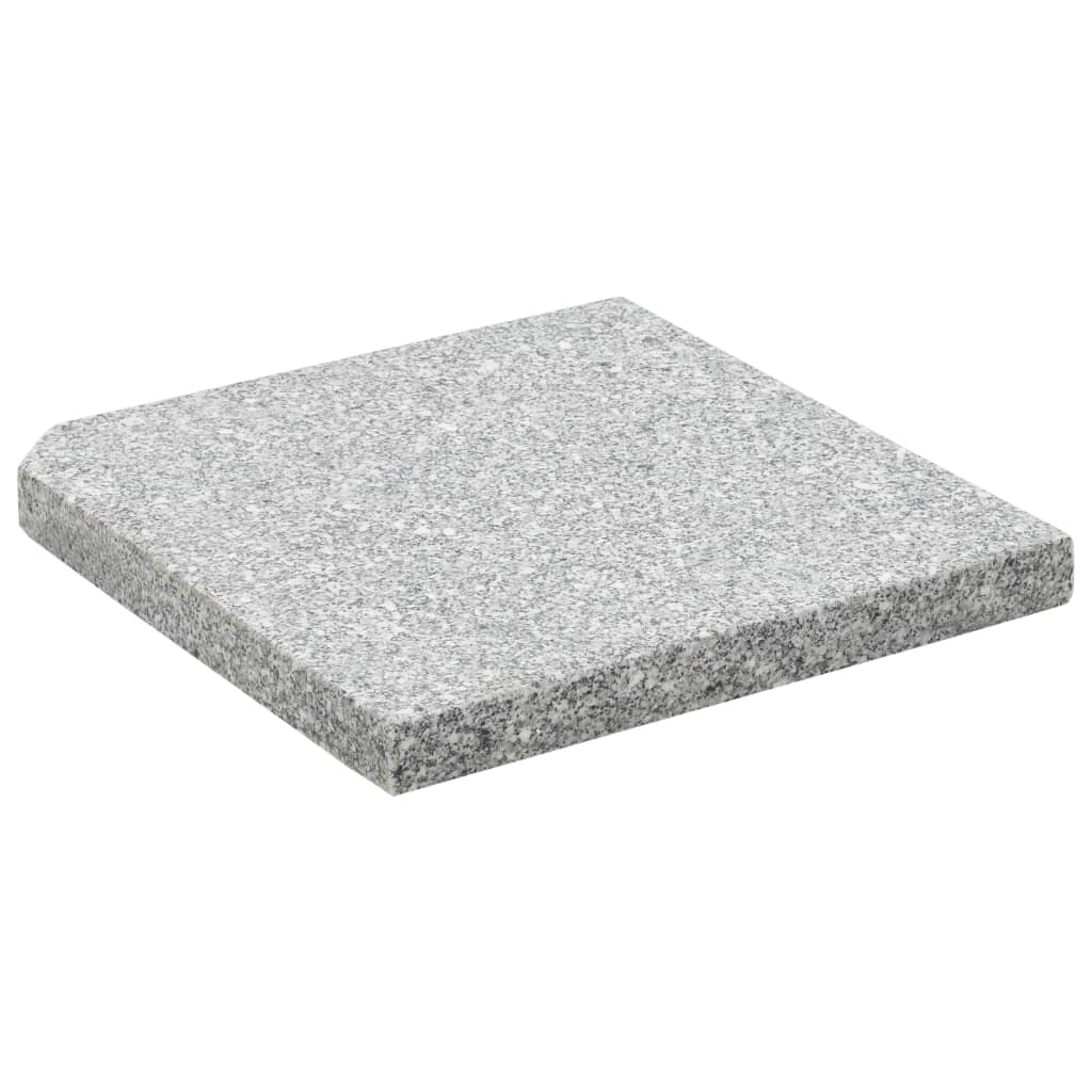 parasolvægtplader 4 stk. granit 100 kg firkantet grå