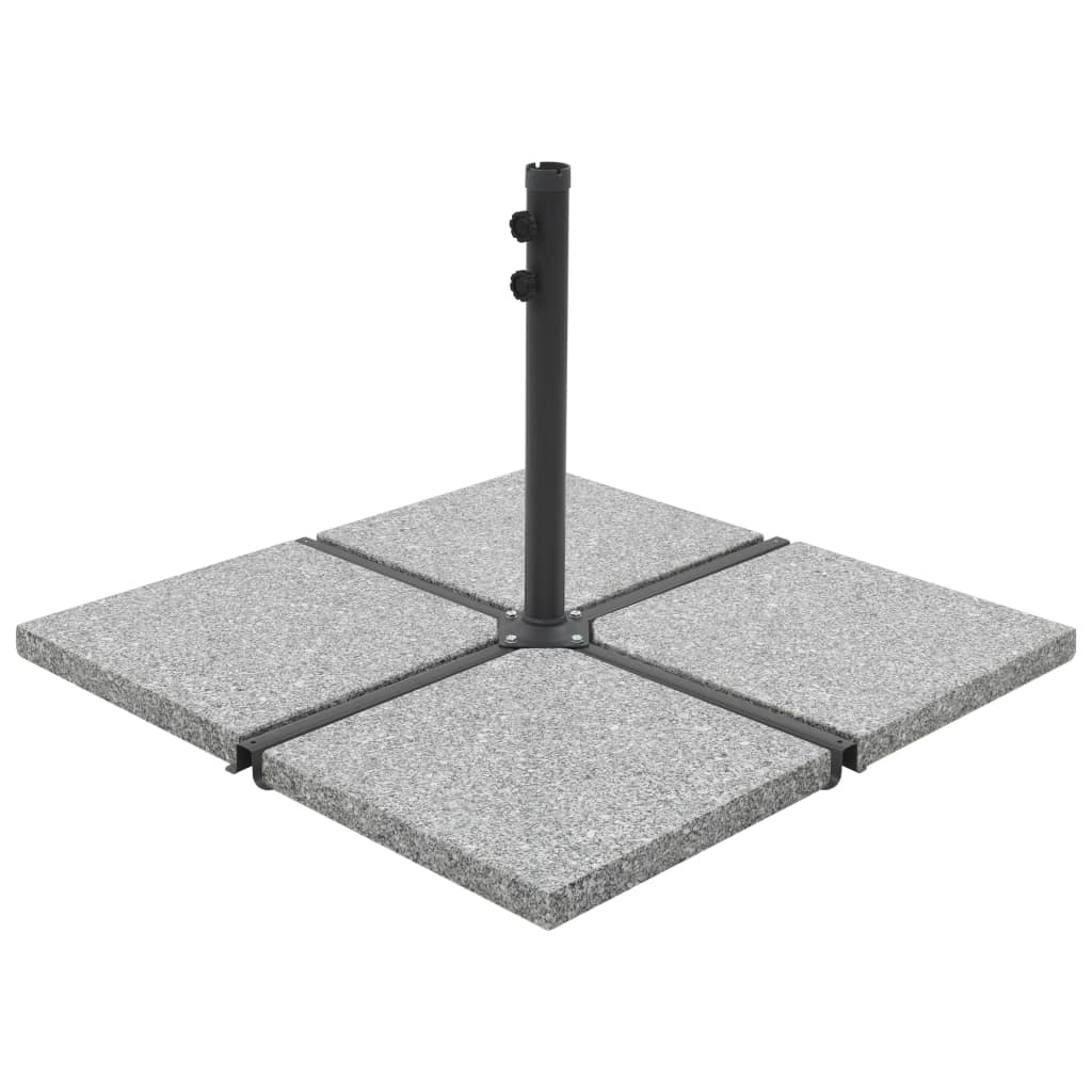 parasolvægtplader 4 stk. granit 100 kg firkantet grå
