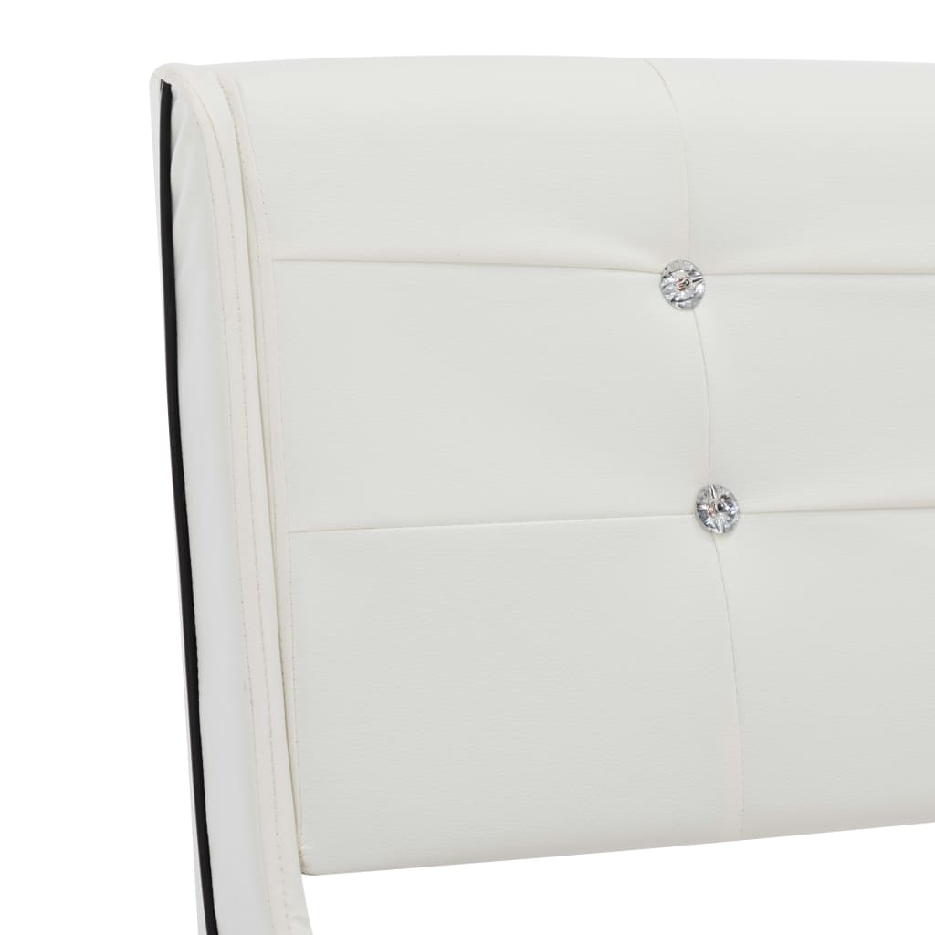 seng med madras i memoryskum 90 x 200 cm kunstlæder hvid