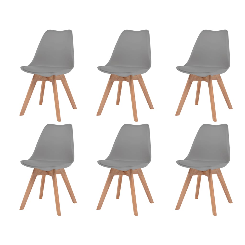 spisebordsstole 2 stk. plastik grå