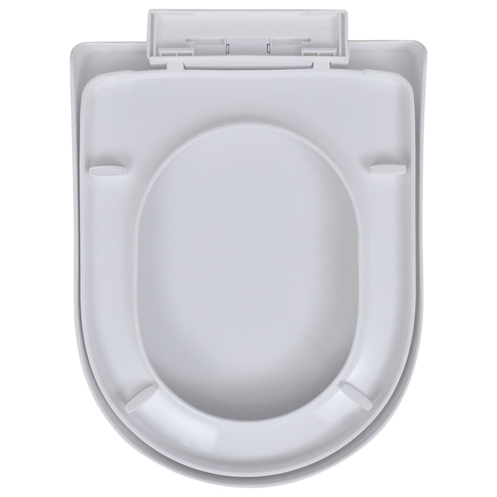 toiletsæder med soft close-låg 2 stk. plastik hvid