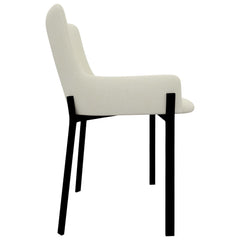 spisebordsstole 2 stk. stof cremefarvet