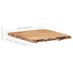 bordplade 58x(50-60)x3,8 cm massivt akacietræ