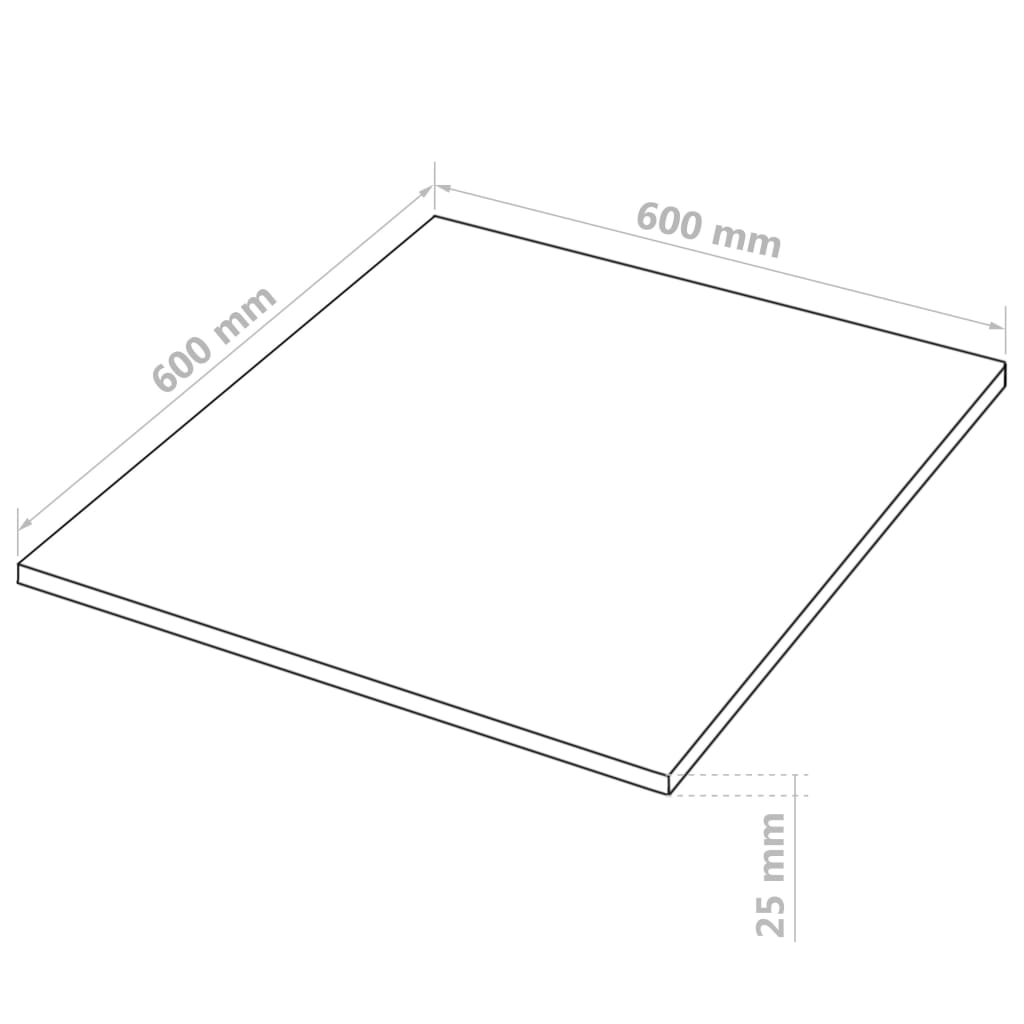 MDF-plader 4 stk. firkantet 60 x 60 cm 25 mm