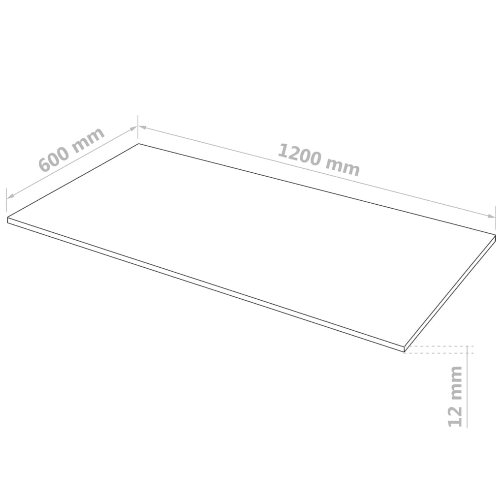 MDF-plader 2 stk. rektangulær 120 x 60 cm 12 mm