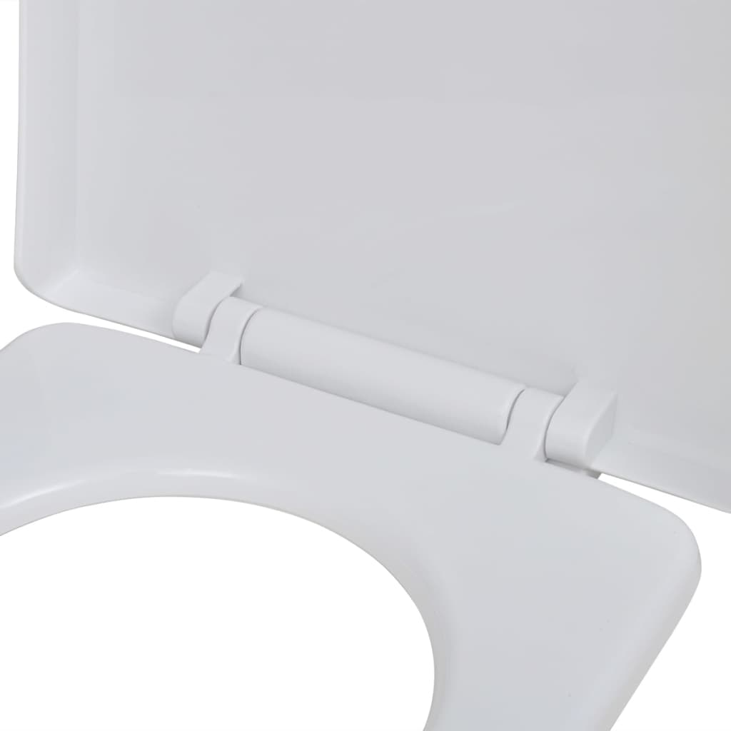 soft close-toiletsæde firkantet hvid