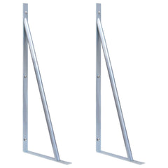 støttebeslag til hegnsstolper 2 stk. galvaniseret stål