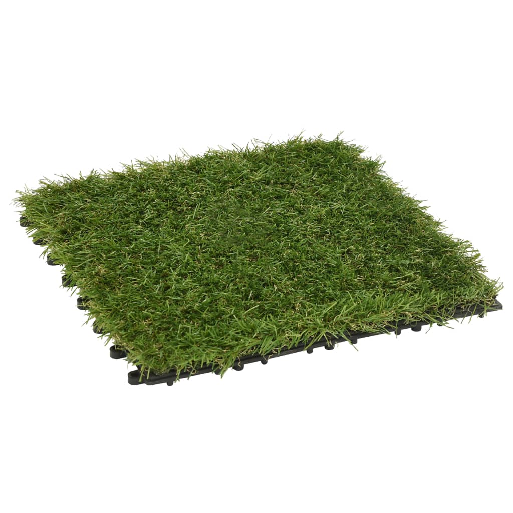 kunstgræsfliser 22 stk. 30x30 cm grøn