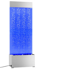 151400boblesøjle med RGB LED'er 110 cm rustfrit stål og akryl