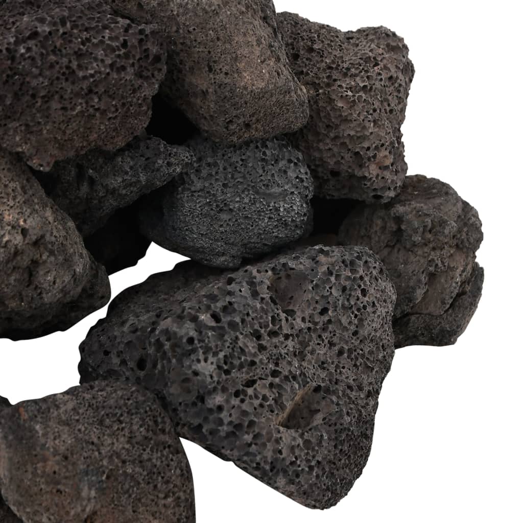 vulkanske sten 10 kg 5-8 cm sort