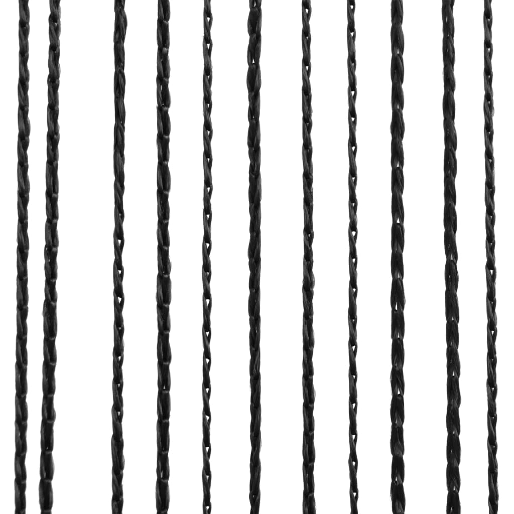trådgardiner 2 stk. 100 x 250 cm sort
