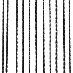trådgardiner 2 stk. 100 x 250 cm sort