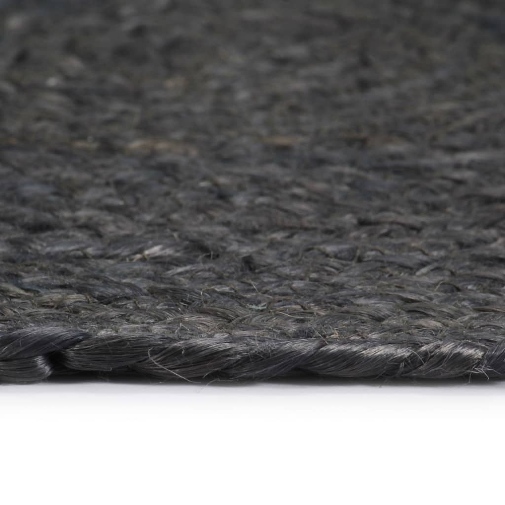 dækkeservietter 6 stk. rund 38 cm bomuld sort