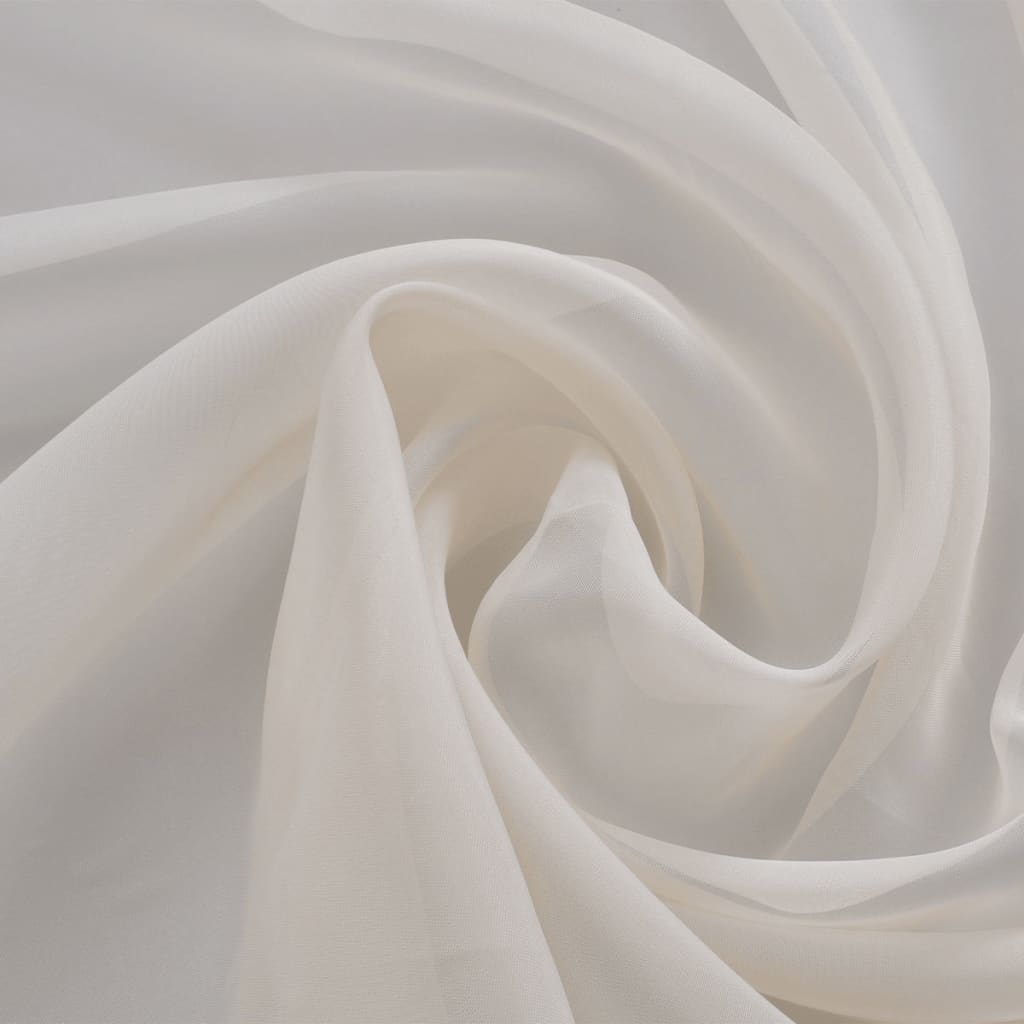 voile-stof 1,45 x 20 m hvid