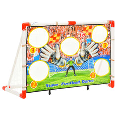 fodboldmål med målvæg til børn 120x51x77,5 cm