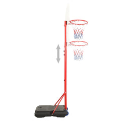 basketballsæt 200-236 cm transportabelt og justerbart