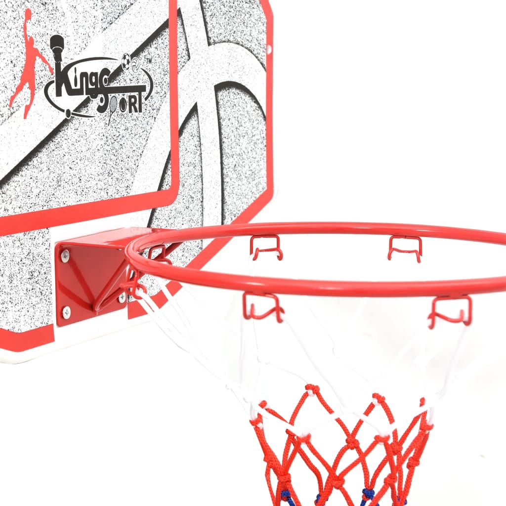 vægmonteret basketballkurv med plade 5 dele 66x44,5 cm