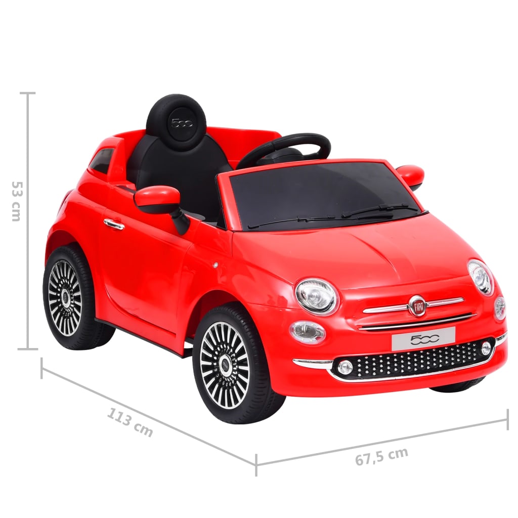 elektrisk bil til børn Fiat 500 rød