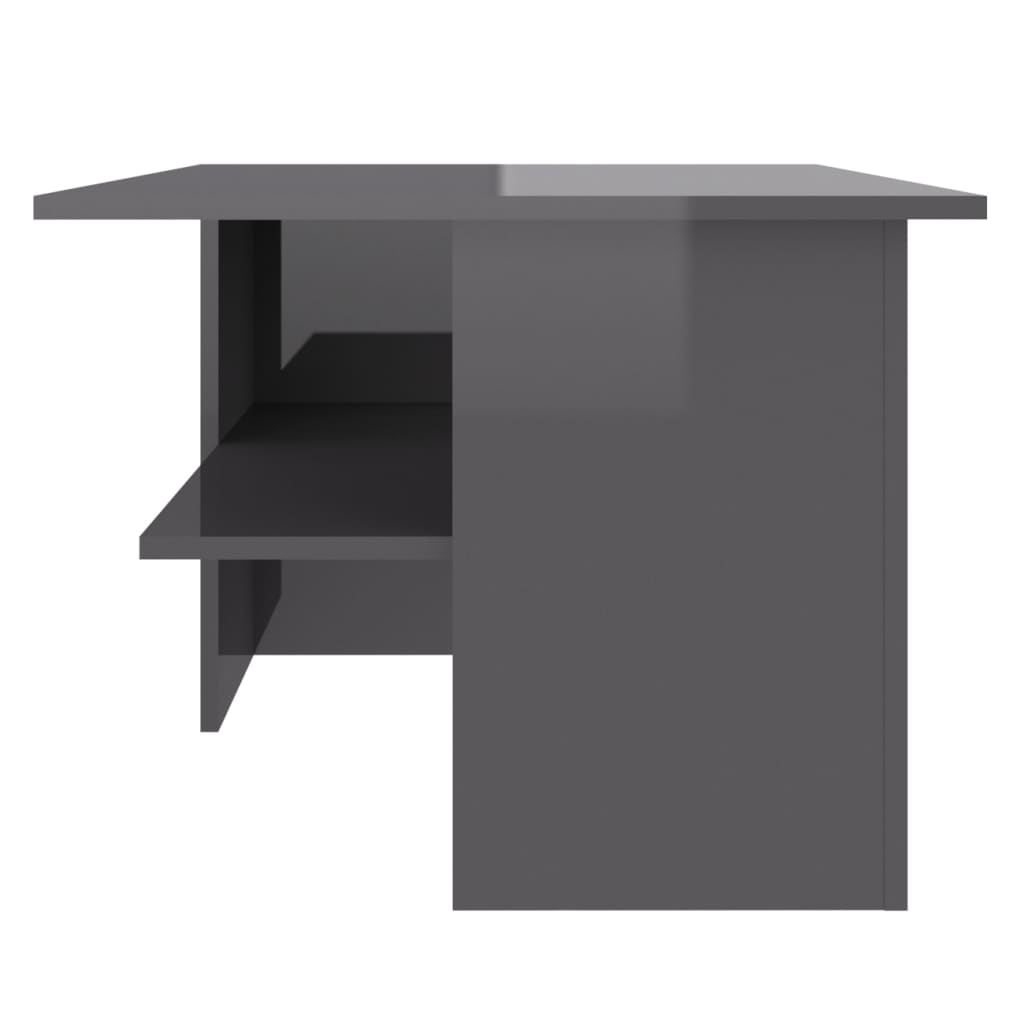 sofabord 90x60x46,5 cm spånplade grå højglans