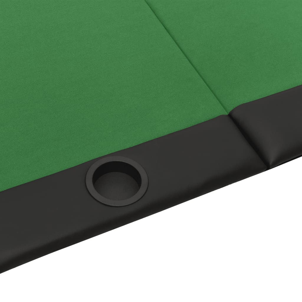foldbart pokerbord 10 pers. 206x106x75 cm grøn