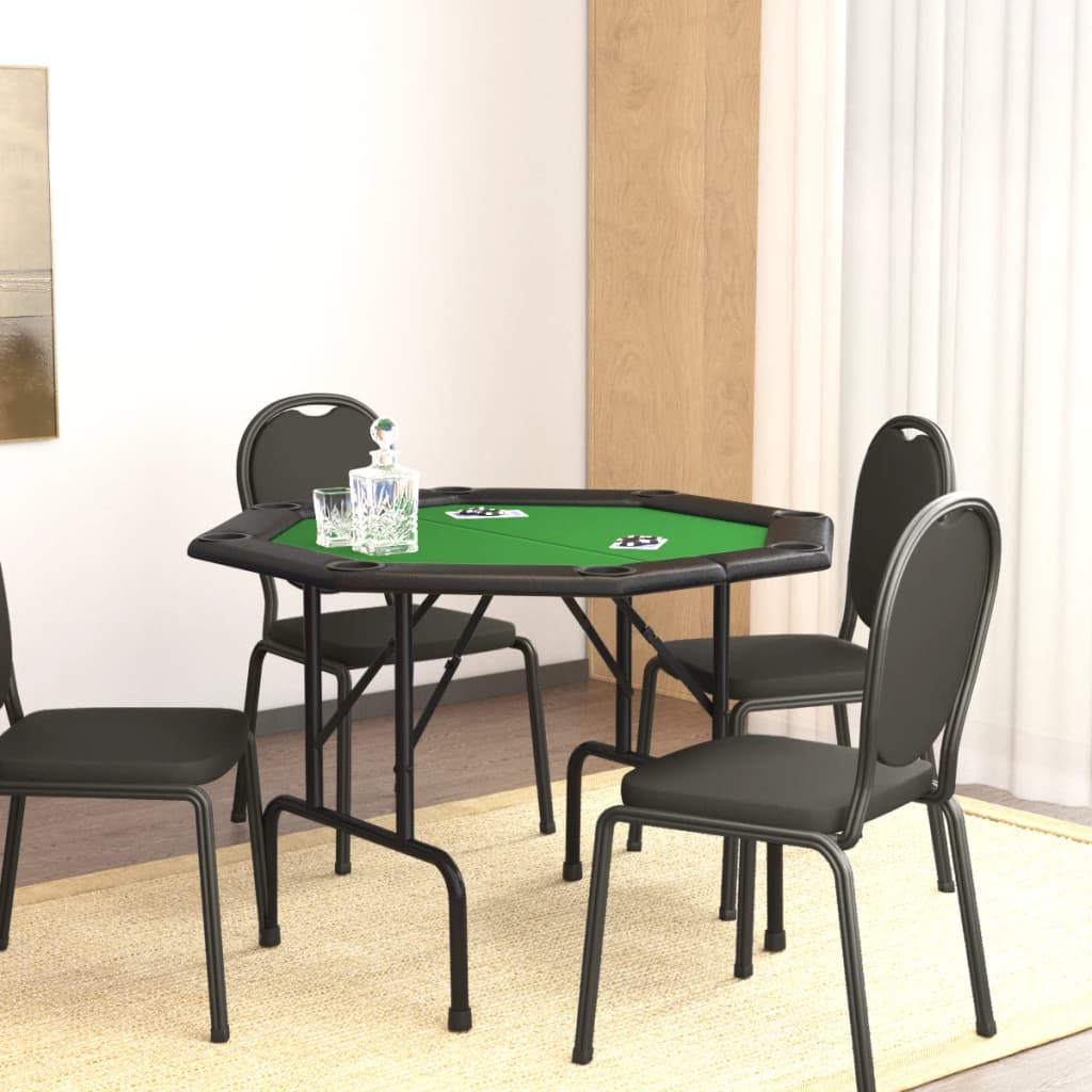 foldbart pokerbordplade 8 pers. 108x108x75 cm grøn