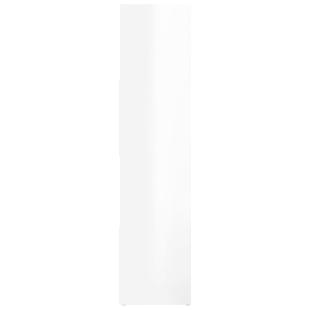 bogreol/rumdeler 105x24x102 cm spånplade hvid højglans