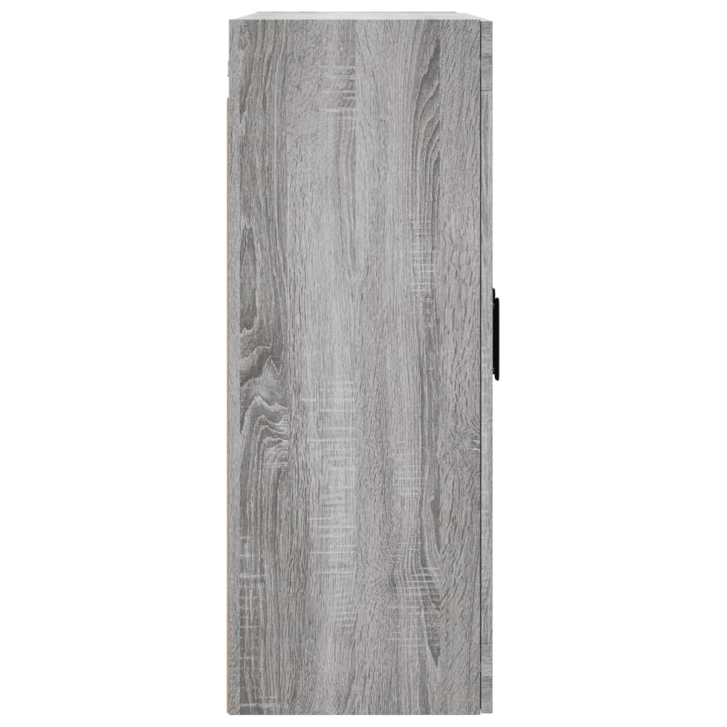 væghængt skab 69,5x34x90 cm konstrueret træ grå sonoma-eg
