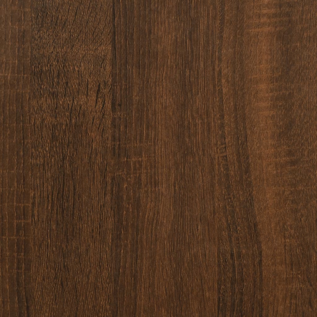 skobænk 102x32x47 cm konstrueret træ brun egetræsfarve