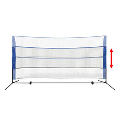 badmintonsæt med net og fjerbolde 300 x 155 cm