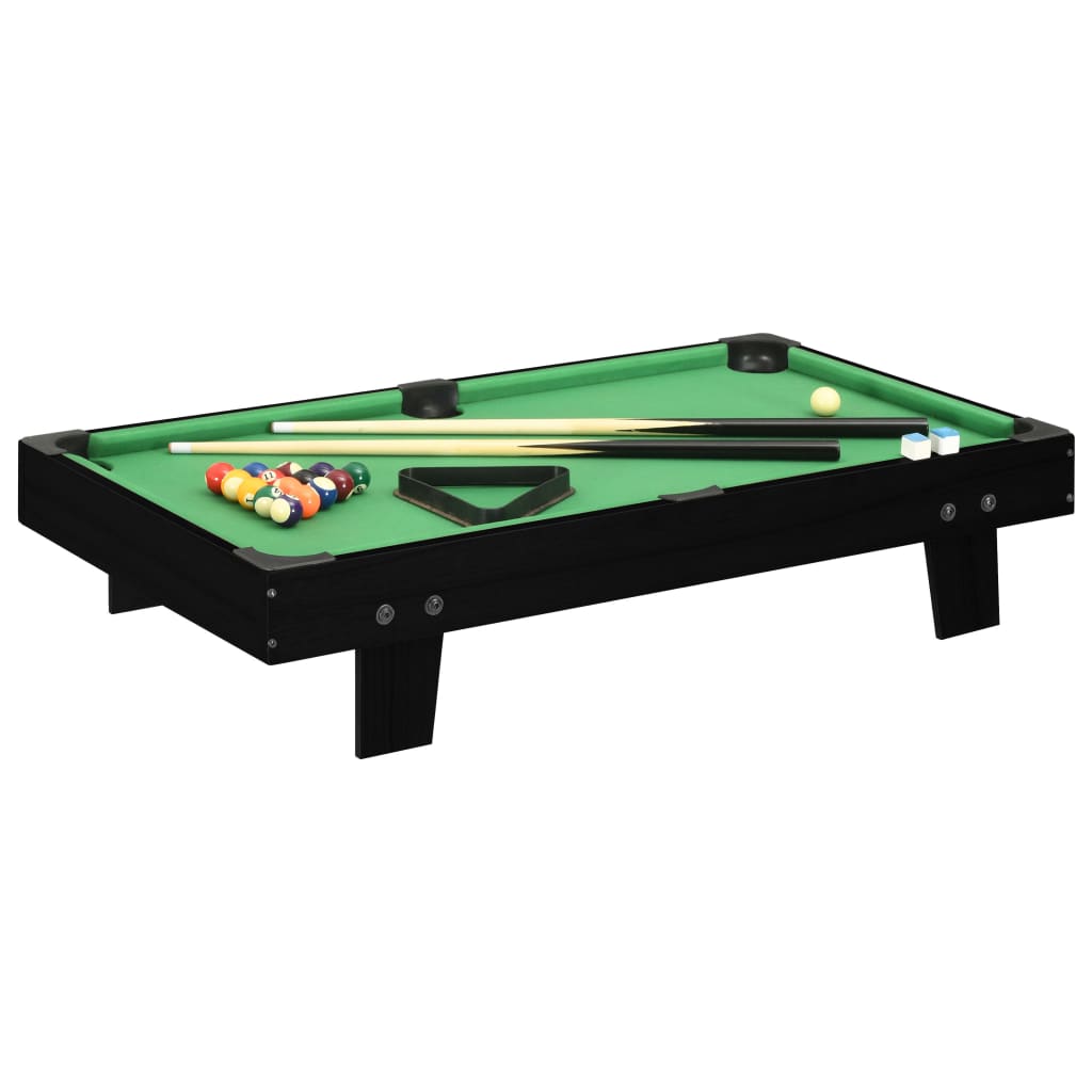mini-poolbord 92x52x19 cm brun og grøn