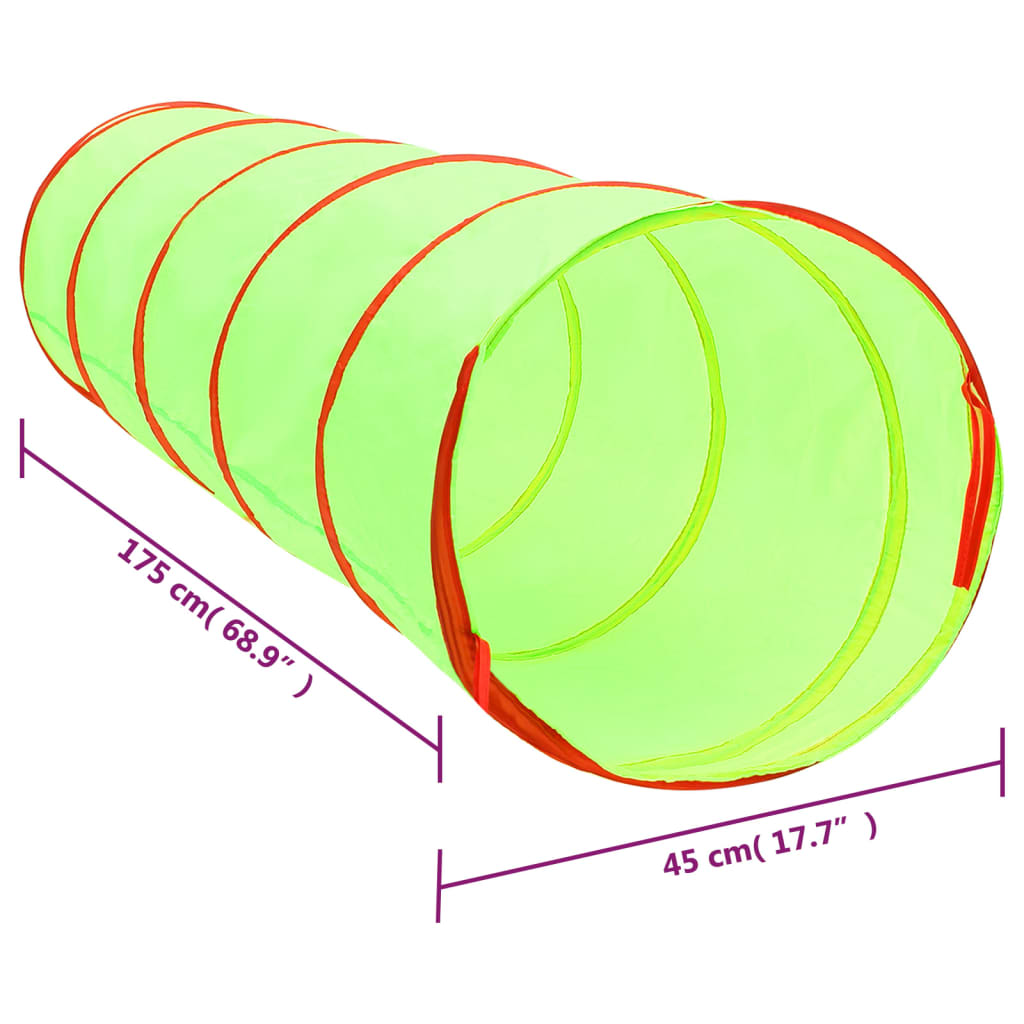 legetunnel til børn 175 cm polyester grøn