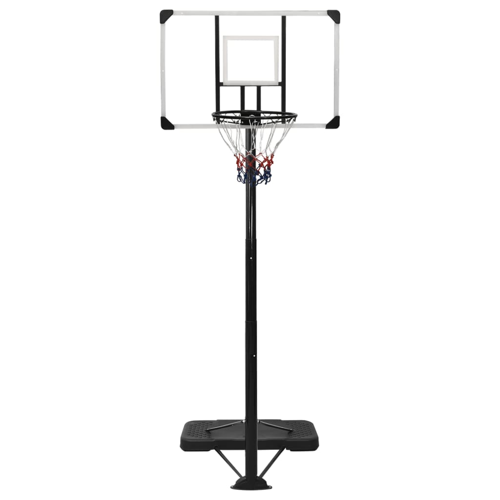basketballstativ med plade 256-361 cm polycarbonat transparent