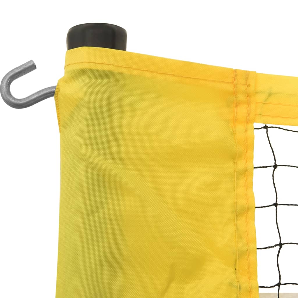 badmintonnet 600x155 cm PE-stof gul og sort