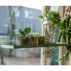 Esschert Design hængende plantebakke str. S rund grøn